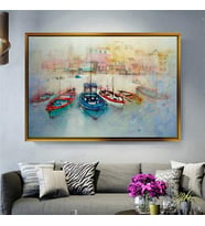 Altın Çerçeveli dekoratif tablo l312 (Gold)