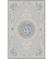 Eliana Home Baskılı, Yıkanabilir Kaymaz Taban Salon Halısı LNA0477 100x150 cm (Gri)