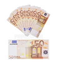 50 Adet 50 Euro Geçersiz Para Parti Şaka Düğün Oyun Parası Fim Dizi Çekimleri İçin (Sarı)