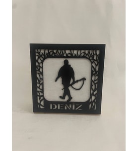 Kişiye Özel Silüet Tasarımlı Dekoratif LED Gece Lambası Beyaz