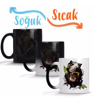 T Rex Sihirli Kupa Bardak Porselen