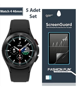 Gor Sm Galaxy Watch 4 46mm Darbe Emici Ekran Koruyucu 5 Adet Set-(5775) - SSSSSS7488-8236