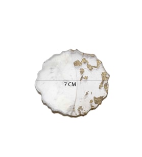 Epoksi Magnet Tırtıklı  Varaklı Yarısı Şeffaf  7 CM  (10 Adet)   Altın