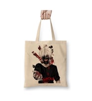 Kaneki Tokyo Ghoul Beyaz Bez Çanta Uzun Saplı Alışveriş Çantası Plaj Çantası