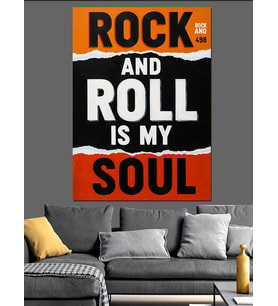Rock N Roll Ruhumdur Dekoratif Kanvas - Mdf Ahşap Tablo