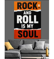 Rock N Roll Ruhumdur Dekoratif Kanvas - Mdf Ahşap Tablo