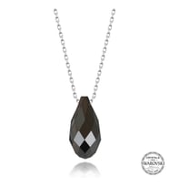 Swarovski Crystal Taşlı Drop Kesim Gümüş Kadın Kolye