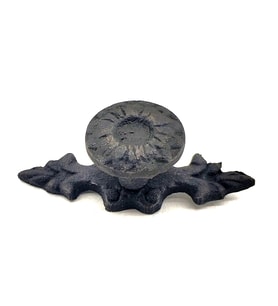 Antika Tarz Dekoratif Pirinç Çiçek Düğme - 20x53 mm, Oksit