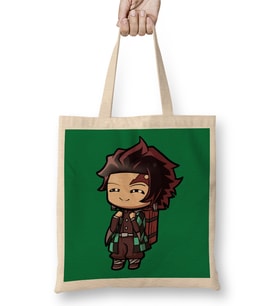 Chibi Tanjiro Demon Slayer Bez Çanta Uzun Saplı