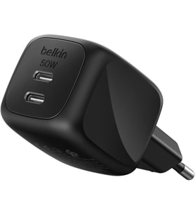 Lexroo 2 Bağlantı Noktalı USB-C Şarj Cihazı 50 W, 2x USB-C Çift Bağlantı Noktalı GaN Şarj Cihazı