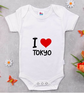 BK Kids I Love Tokyo Tasarımlı Bebek Body Zıbın - Model 1