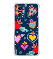 PrintiFy Xiaomi Redmi Note 10 Uyumlu Retro Color 3 Baskılı Şeffaf Köşe Korumalı Antişok Kılıf