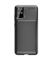 Samsung Galaxy S20 PLUS Karbon Görünüm Siyah Silikon Kılıf