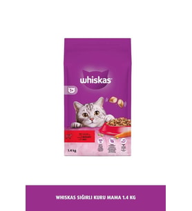 Whiskas Sığır Etli Yetişkin Kedi Maması 1.4 Kg (2 ADET)