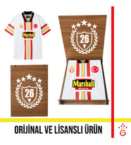 Galatasaray Lisanslı 1998-1999 Beyaz Retro Forma 26 Şampiyonluk Ahşap Kutulu E251568