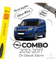 İnwells Muz Silecek Takımı Opel Combo 2012-2017 ile uyumlu (Siyah)