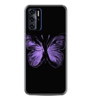 Reeder P13 Blue Max L 2021 Kılıf Resimli Desenli Silikon Platinium Series Black Butterfly 1879