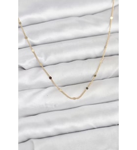 CM 14K Gold Renk Ezme Pul Model 60 cm Kadın Kolye - TJ-BKO10935