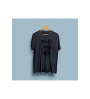 Oversize Kuru Kafa Desenli Unisex T-shirt (Siyah)