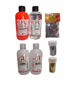 Slime Slaym Yapma Seti 250ml* 4 adet + Toz Sim 2 Adet + Köpük