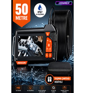 10-20-30-50 Metre Endoskop Kamera 1080P HD Boru İçi Görüntüleme Kamerası 4.3