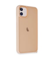 Apple İphone 12 Kılıf Elegant Kapak - Pudra