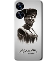 Realme C55 Kılıf HD Desen Baskılı Kılıf - Mustafa Kemal Atatürk