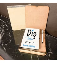 Diş Hekimine Hediye Ahşap Kutulu Defter Kalem Set 002