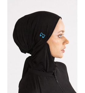 Mavi Logo Nakışlı Deniz Tesettür Bone
