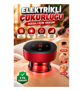 4’ü 1 Arada Elektrikli Çukurluk Masaj Seti Isı Masaj ve Kırmızı Işık Fonksiyonlu