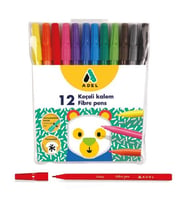 Keçeli Kalem 12 Renk Adel 12 li Keçeli Kalem 1 Paket (Karışık)