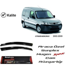 Citroen Berlingo Cam Rüzgarlığı Mugen Tip Sunplex 2li
