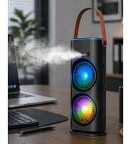 Northcity Çift Başlıklı Taşınabilir Fan RGB Sprey Nemlendirici - Masaüstü Serinletici & Dekoratif Soğutucu