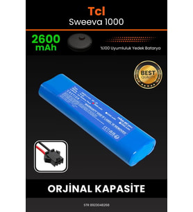 Robo-Mi Tcl Sweeva 1000 2600mAh Robot Süpürge Bataryası - Sertifikalı Güvenlik, Gerçek Kapasite