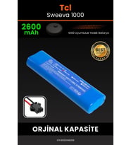 Robo-Mi Tcl Sweeva 1000 2600mAh Robot Süpürge Bataryası - Sertifikalı Güvenlik, Gerçek Kapasite
