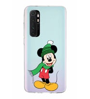 Xiaomi Mi Note 10 Lite Uyumlu Kapak Mickey Mouse Tasarımlı Şeffaf Silikon Kılıf