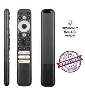 (ORJiNAL SES KOMUTLU) TCL RC902V RMR1 -21BN NETFLIX-PRIME VIDEO-GUARD-MEDIA-YOUTUBE TUŞLU LCD LED TV KUMANDASI