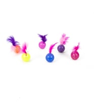 TÜYLÜ KEDİ OYUN TOPU 4 cm Çap ( 6 Adet )