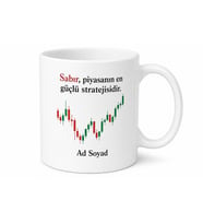 Kripto Tüccarına HODL Stratejisi Kırmızı ve Yeşil Mumlar Kupa Hediye Bardak