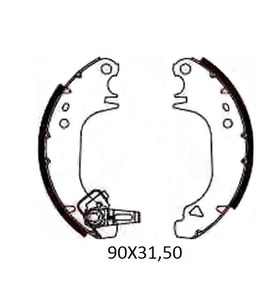 CITROEN SAXO- 96/00; ARKA FREN PABUCU (90X31,50) (BRAMAX) 4241.L3 1606-6360