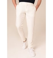 Erkek Chino Beyaz Pantolon Slim Fit  Agustini