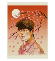 Kiraz Çiçekleri Taehyung Tablo Ahşap Poster Dekoratif Kod1790