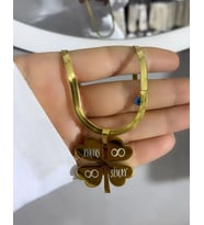ÇELİK 316 L ÇELİK İTALYAN ZİNCİRLİ İSİMLİ KOLYE (ÖZEL GÜN HEDİYE) (Gold)