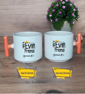 Evin Prensi Kupa Bardak T Turuncu Kulplu Erkek Kardeşe Abiye Çocuğa Doğum Günü Hediyesi