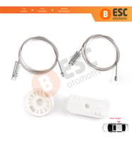 Audi A4 S4 B6 B7 8H7 8HE 2002-2009 2-Kapı Cabrio 8H0839398 İçin Elektrikli Arka Sağ Cam Kriko Seti