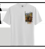Urban Reflection - %100 Pamuklu Kadın Beyaz Tişört - Premium Quality (Siyah - Beyaz)