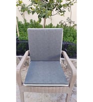 1 Adet Komutan Arkalıklı Sandalye Minderi, Extra Kalın (Kalınlık 5cm)-Haki