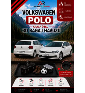 Volkswagen Polo ÜST 2010 - 2017 Araca Özel 3D Bagaj Havuzu