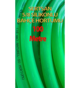 Silikonlu Bahçe Hortumu 5/8 Yeşil Renk 100 Metre