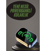 Kablosuz Bluetooth Kulaklık Çift Telefon Destekli Powerbankli Dijital Göstergeli